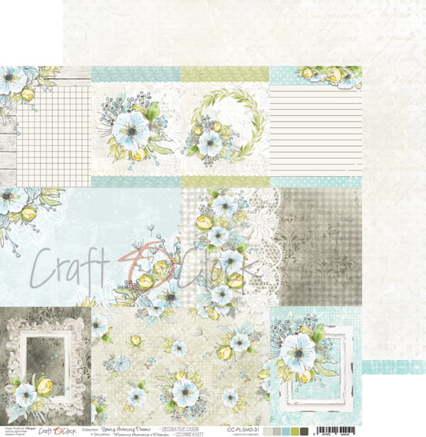 CC-PL-SMD-31 SPRING MORNING DREAMS- A SHEET WITH DECORATIVE CARDS