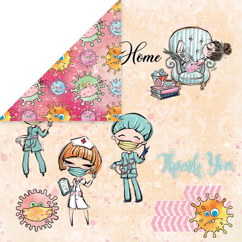 CP-SAH06 Double-sided paper Craft & You Design 30.5x30.5 Stay at Home 06