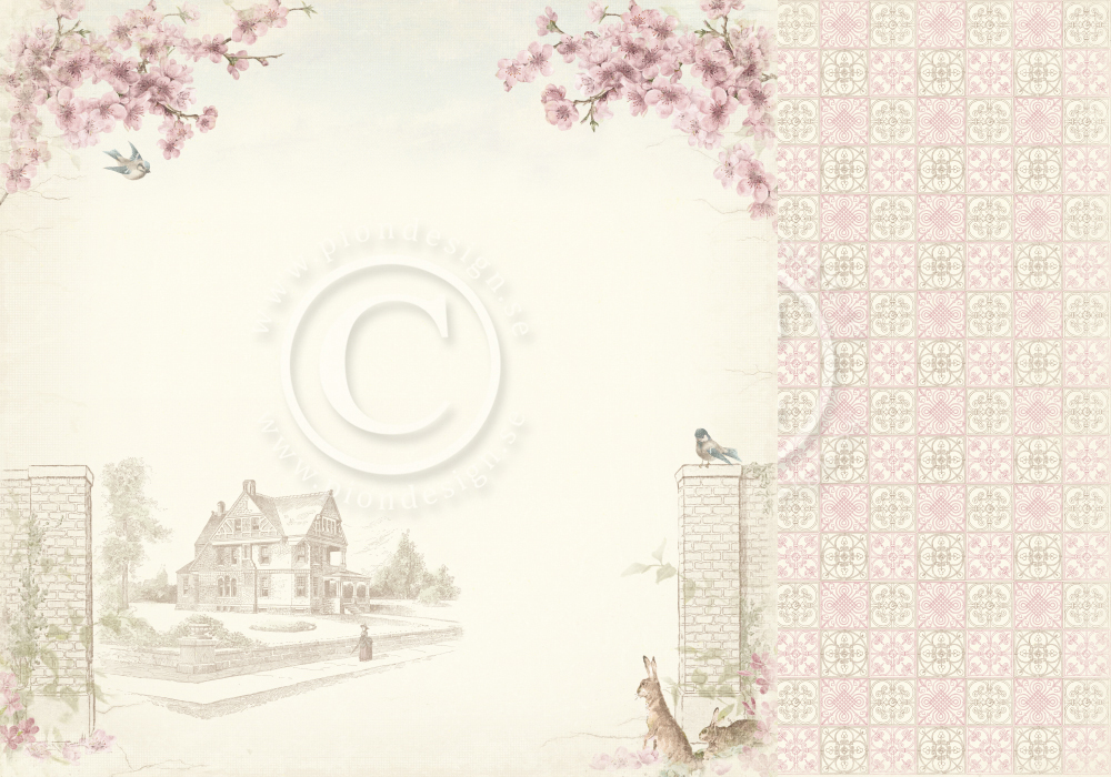PD32001 Double-sided paper 30,5x30,5cm-Cherry Blossom Lane