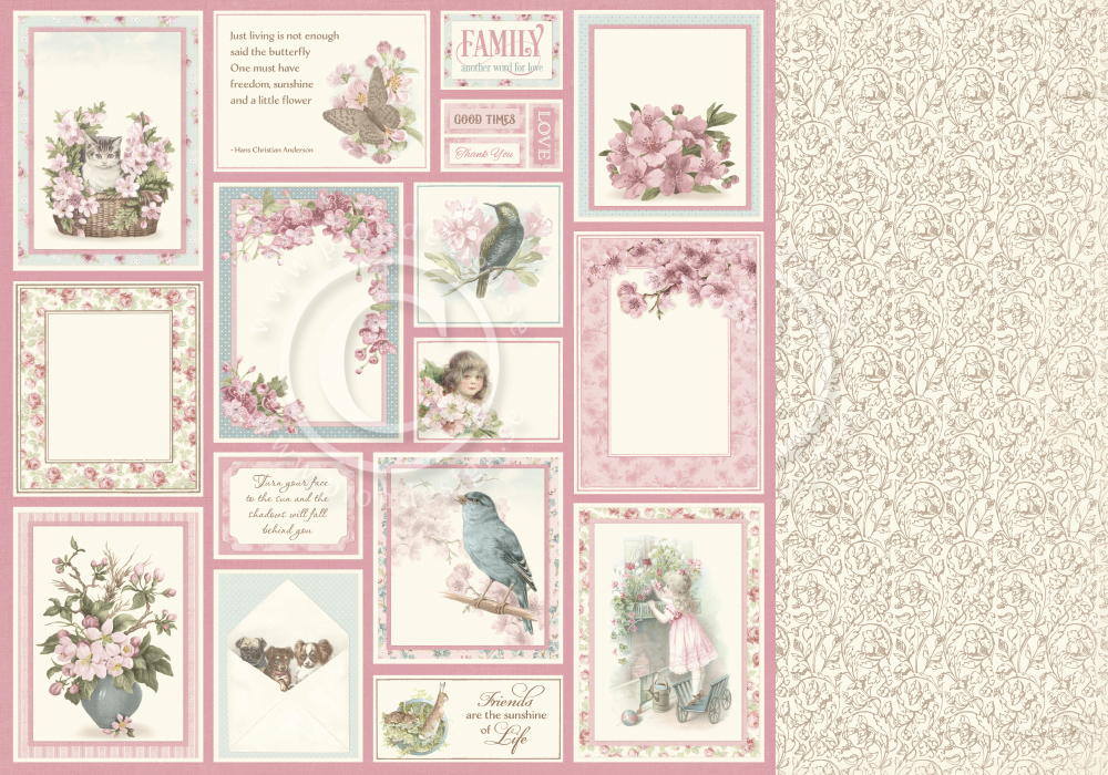 PD32009 Double-sided paper 30,5x30,5cm-Cherry Blossom Lane
