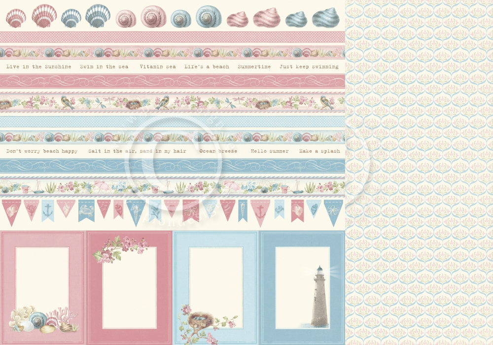 PD16011 Double-sided paper 30,5x30,5cm-Seaside Stories