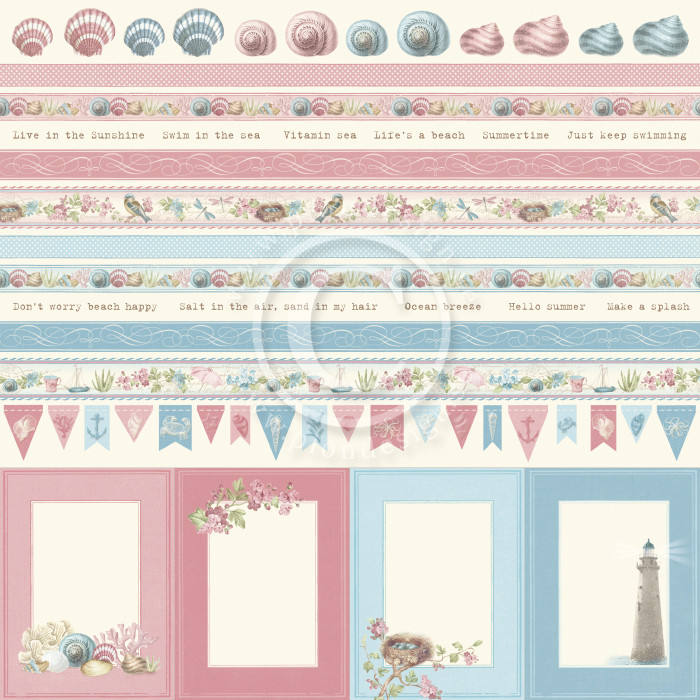 PD16011 Double-sided paper 30,5x30,5cm-Seaside Stories