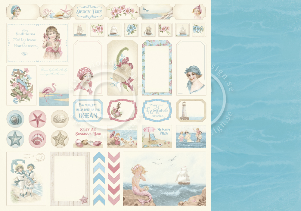 PD16012 Double-sided paper 30,5x30,5cm-Seaside Stories
