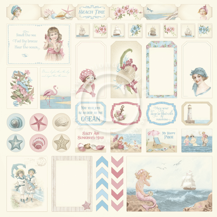 PD16012 Double-sided paper 30,5x30,5cm-Seaside Stories