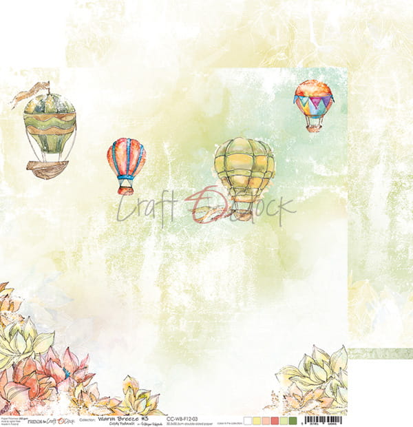 CC-WB-F12-03 WARM BREEZE - 03 - DWUSTRONNY PAPIER 30,5X30,5CM