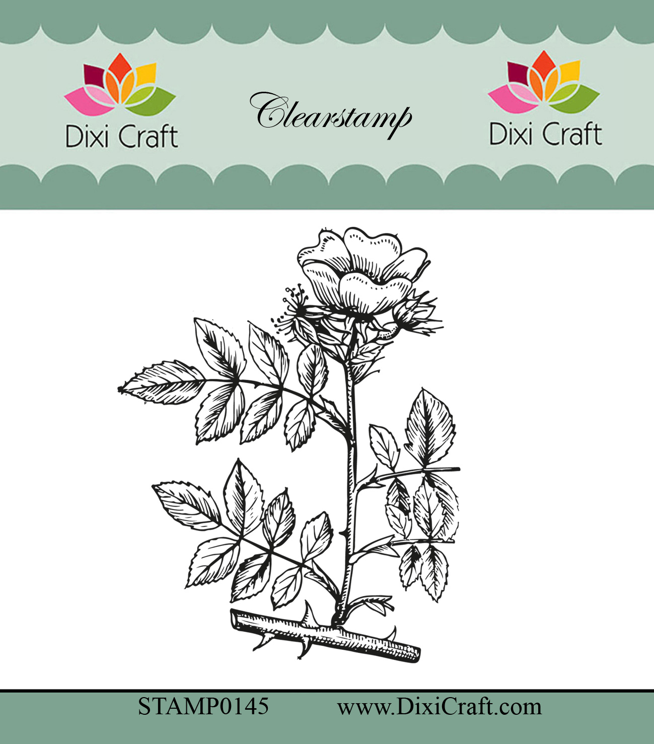 STAMP0145 Stemple Dixi Craft - Botanical Collection-róża 3
