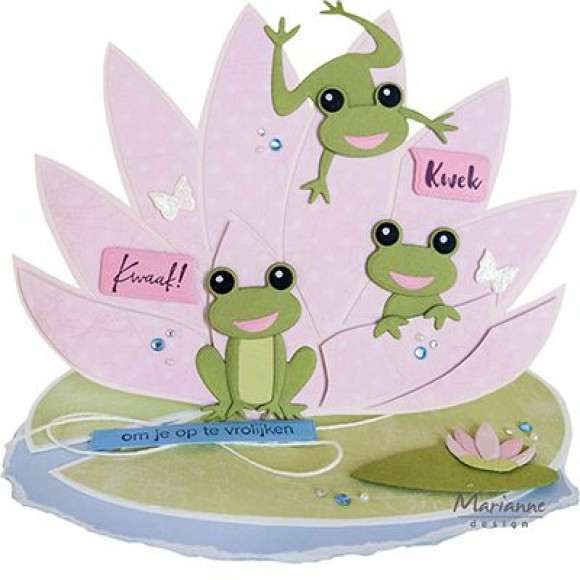 CR1514 Metal Die Marianne Design - CrafTables -frogs by Marleen