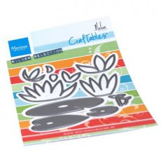 CR1515 Metal Die Marianne Design - CrafTables water lilies by Marleen
