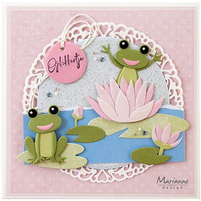CR1515 Metal Die Marianne Design - CrafTables water lilies by Marleen