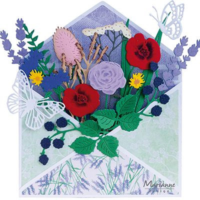 CR1517 Metal Die Marianne Design - CrafTables field bouquet