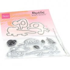 EC0181 Stemple silikonowe z wykrojnikami -animals reptiles- gady