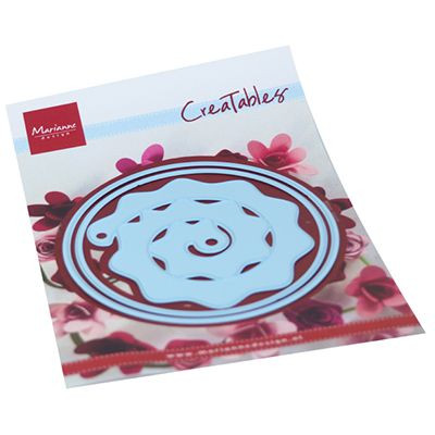 LR0672 Metal Die Marianne Design -round box & flower
