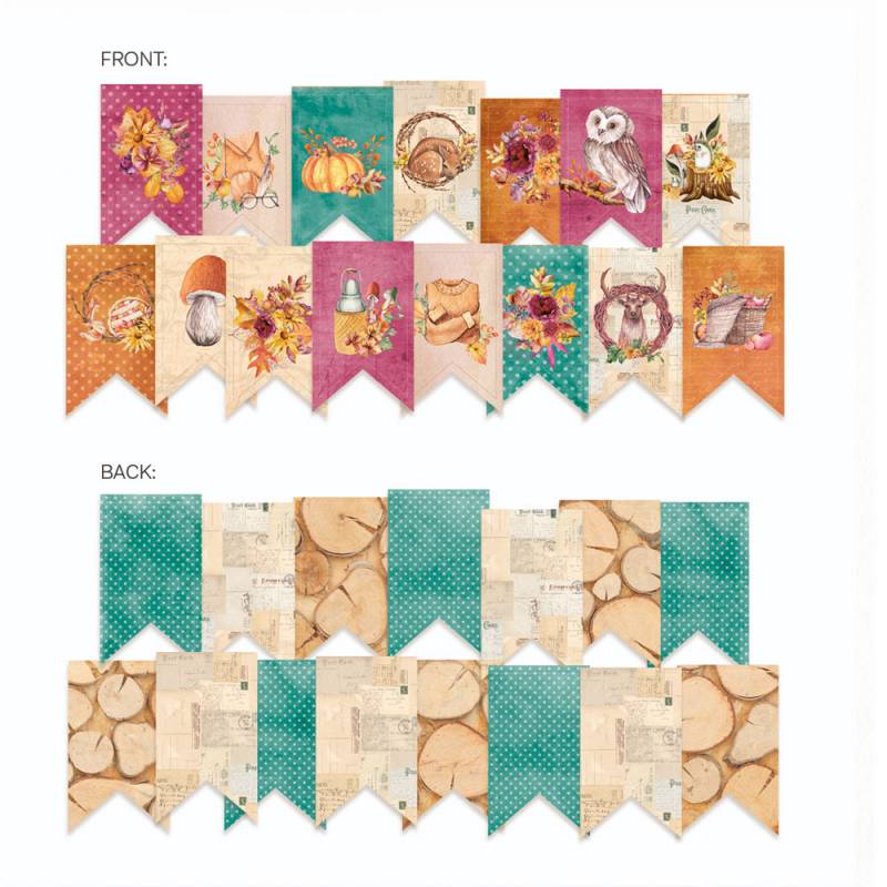 P13-AUT-32 Banerek die cut The Four Seasons - Autumn, 15szt.