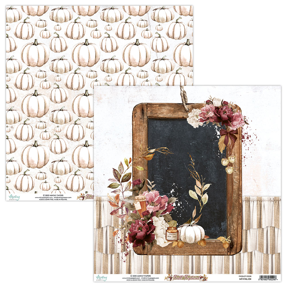 MT-FAL-04 FALL FESTIVAL 04- MINTAY - double-sided paper 30.5x30.5cm