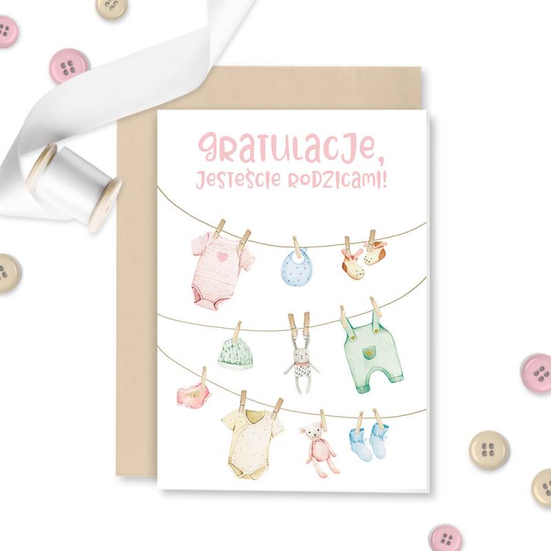 P13-BAB-35 KARTA Z KOPERTĄ Baby Joy 03 , A6 PL