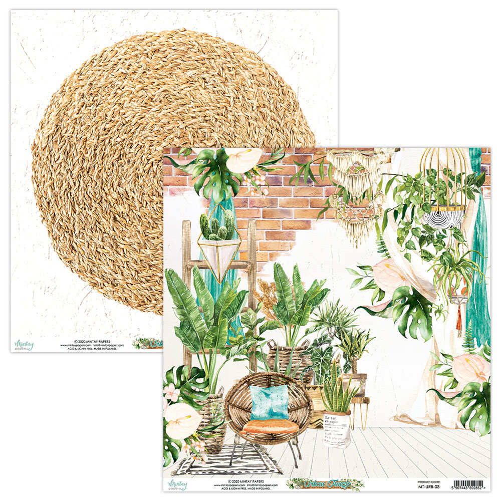 MT-URB-03 URBAN JUNGLE 03- MINTAY - double-sided paper 30.5x30.5cm