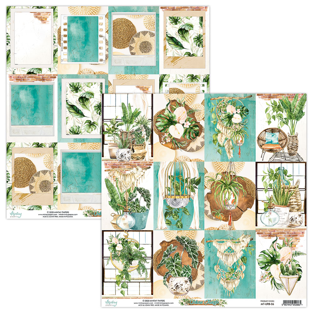 MT-URB-06 URBAN JUNGLE 06- MINTAY - double-sided paper 30.5x30.5cm