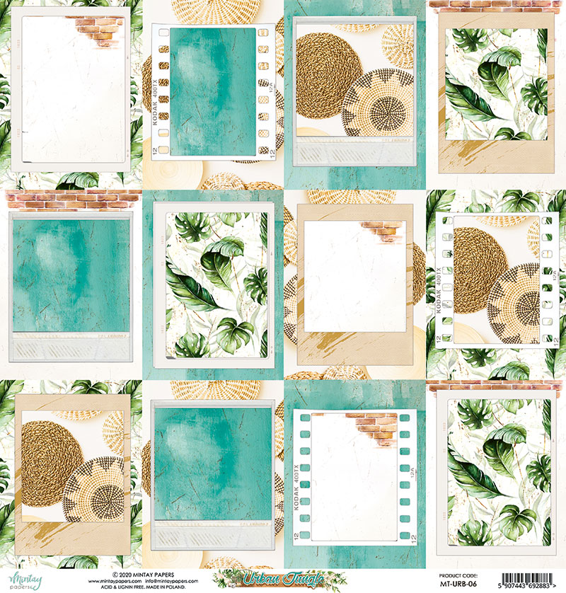 MT-URB-06 URBAN JUNGLE 06- MINTAY - double-sided paper 30.5x30.5cm
