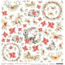 CC-KW-21 FLOWERS - XXI- A SHEET OF EXTRAS TO CUT