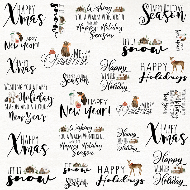 CP-WH09 One-sided paper-elements-Craft & You Design 30.5x30.5 WINTER HOLIDAY 09