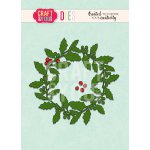 CW090 WYKROJNIK-Holly wreath-Craft&You Design