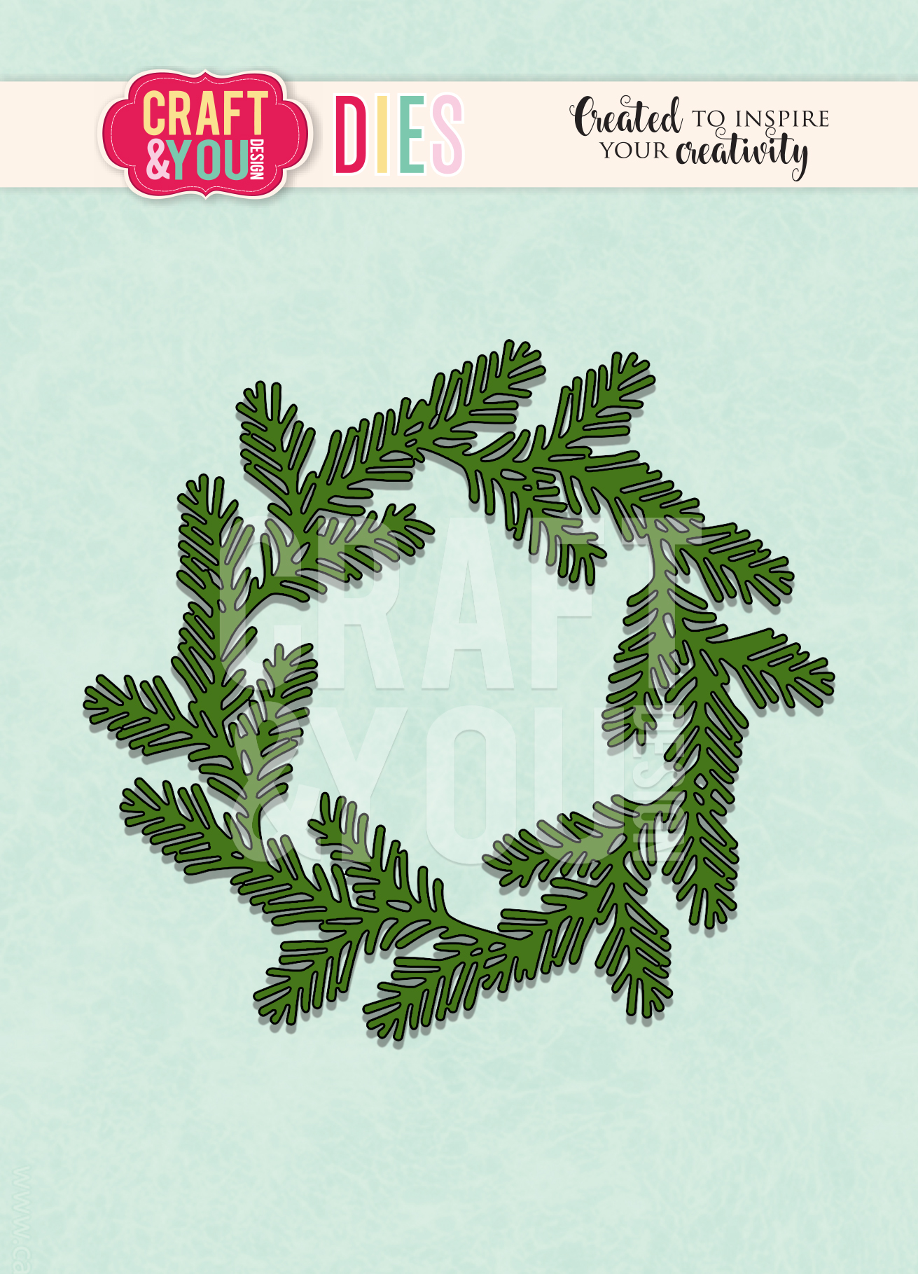 CW093 WYKROJNIK- Conifer Wreath-Craft&You Design