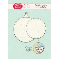 CW095 WYKROJNIK- Christmas ball 7 -Craft&You Design