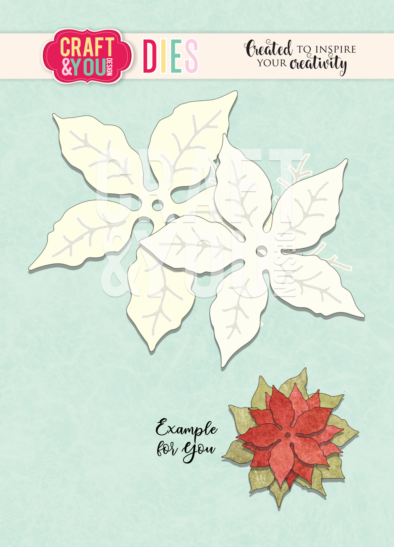 CW102 WYKROJNIK- Poinsettia 2-Craft&You Design