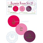 25.7002 Flower Foam Set 23 - Bordeaux