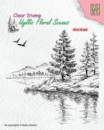 IFS025 Clear Stamps Idyllic Floral Scenes -Winter water's edge