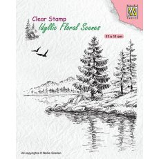 IFS025 Clear Stamps Idyllic Floral Scenes -Winter water's edge
