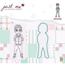 JMSD006 Just Me dies + Clear stamp -Teenage boy