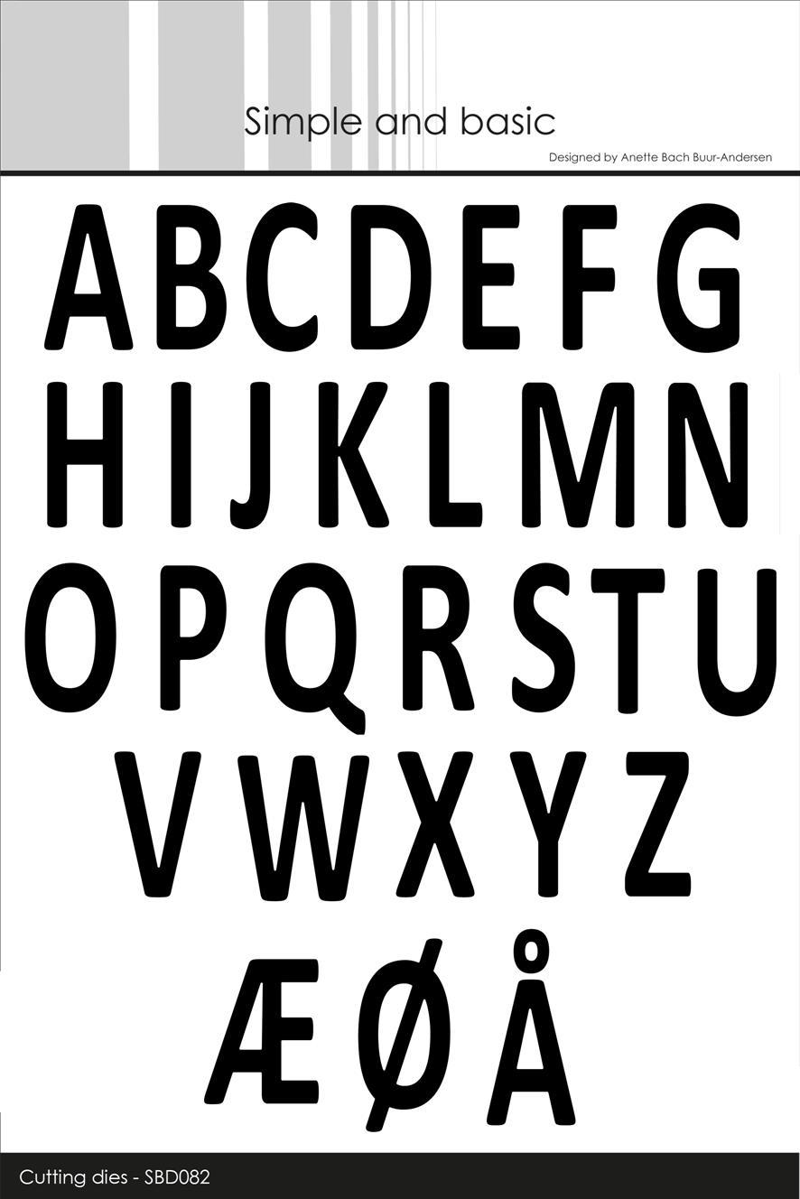 SBD082 Dies Simple and Basic-alphabet XXL