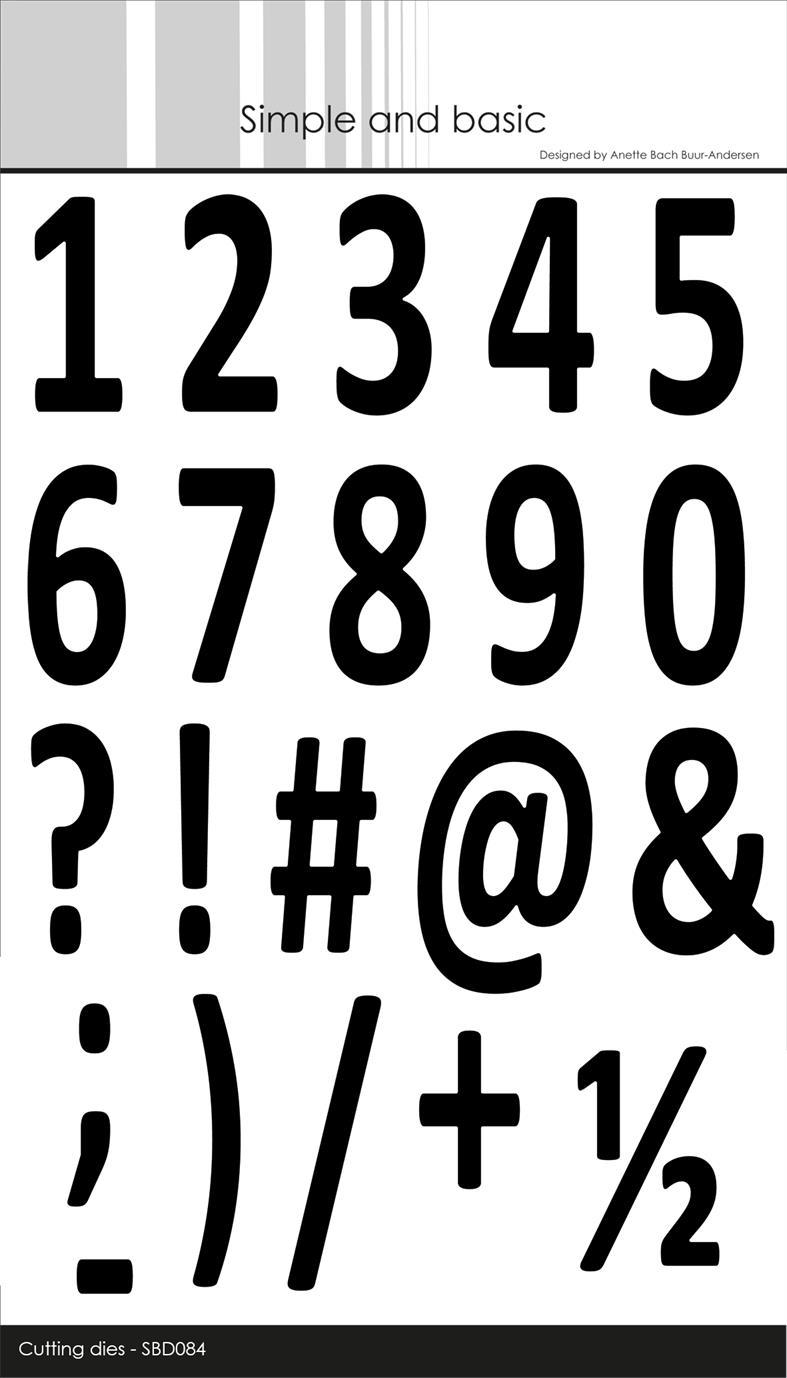SBD084 Dies Simple and Basic-numbers XXL