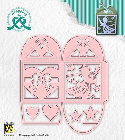 WPD012 Wrapping Dies giftbox-12 -tealight box with angel