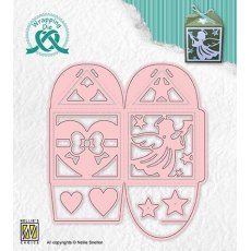 WPD012 Wrapping Dies giftbox-12 -tealight box with angel