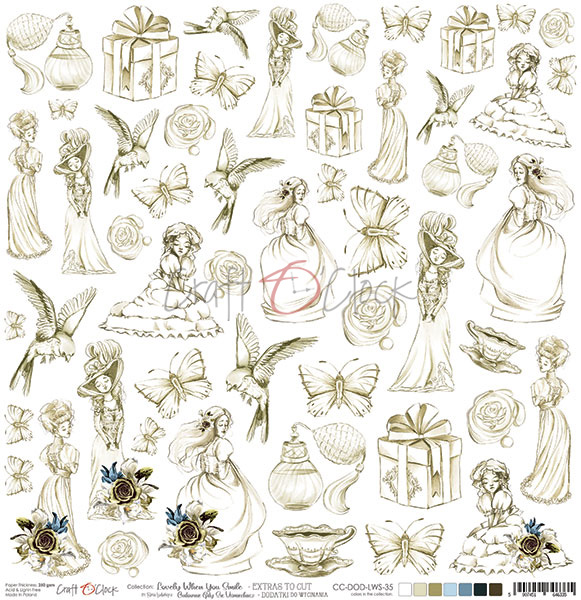 CC-DOD-LWS-35 LOVELY WHEN YOU SMILE A SHEET OF EXTRAS TO CUT