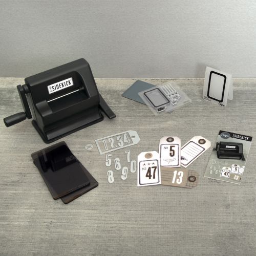 664175 Sizzix Mini Machine Sidekick Starter Kit (Black) Tim Holtz