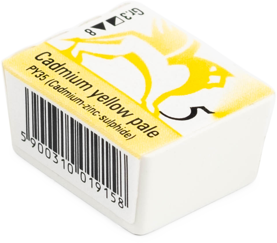 RENAKWARELE-05 - watercolors cubes - cadmium yellow pale