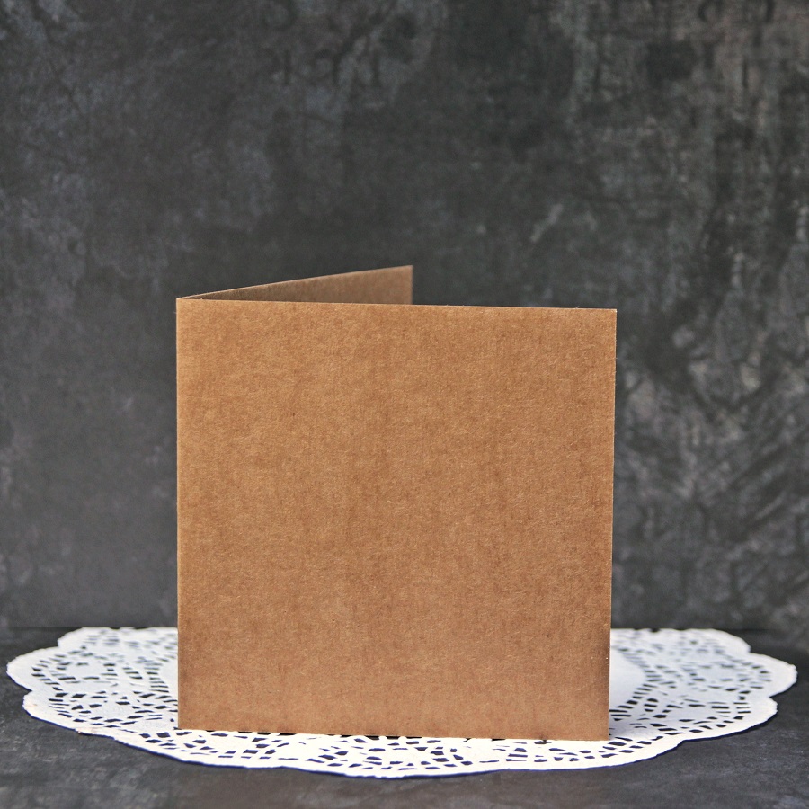 ILC-KW-ECO12 Baza kartki - kwadratowa 13,5cm- eco kraft - 10szt