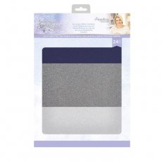 S-GS-GLITTER Glittering Snowflakes - A4 Glitter Card Pack 