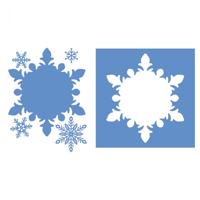 S-GS-MD-FRWI Glittering Snowflakes - Metal Die - Frosted Window