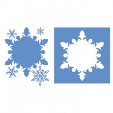 S-GS-MD-FRWI Glittering Snowflakes - Metal Die - Frosted Window