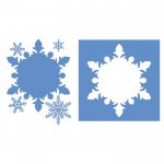 S-GS-MD-FRWI Glittering Snowflakes - Metal Die - Frosted Window