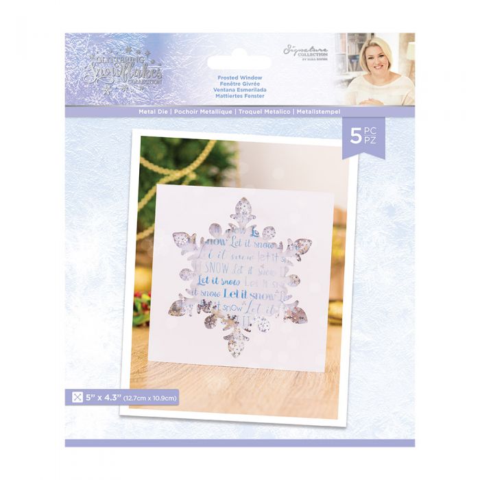 S-GS-MD-FRWI Glittering Snowflakes - Metal Die - Frosted Window