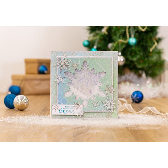 S-GS-MD-FRWI Glittering Snowflakes - Metal Die - Frosted Window