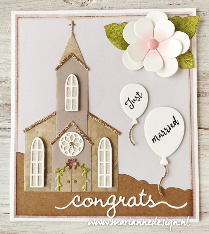 CR1520 Metal Die Marianne Design - CreaTables - Church by Marleen
