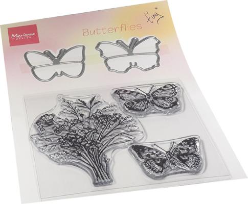 TC0879 Clear stamps & dies Hetty's iTiny's Butterflies stamp & die set