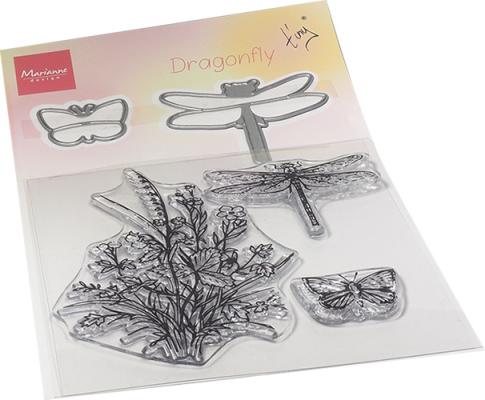 TC0880 Clear stamps & dies Hetty's Tiny's Dragonfly stamp & die set