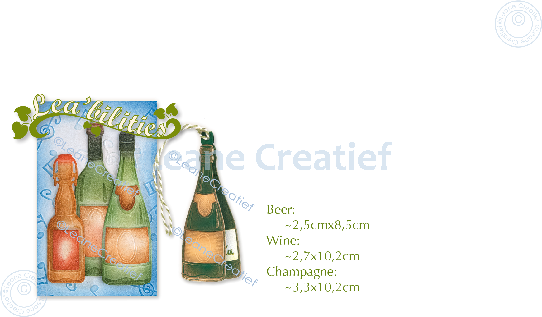45.6722 Metal Die Leane Creatief - Bottles